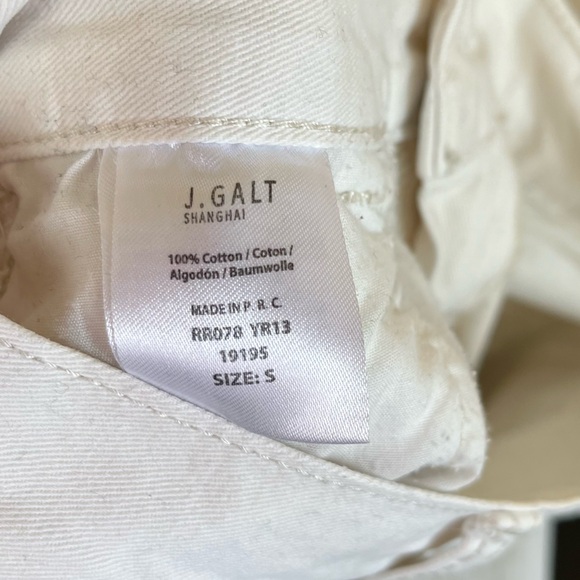 John Galt Brandy Melville Cream Denim High Rise Carpenter Jeans - Picture 6 of 10